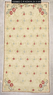 3x6 Colorful Vintage Turkish Area Rug