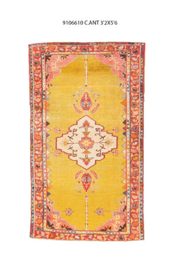 3x6 Old& Vintage Turkish Area Rug