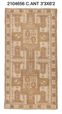 3x6 Old & Vintage Turkish Area Rug