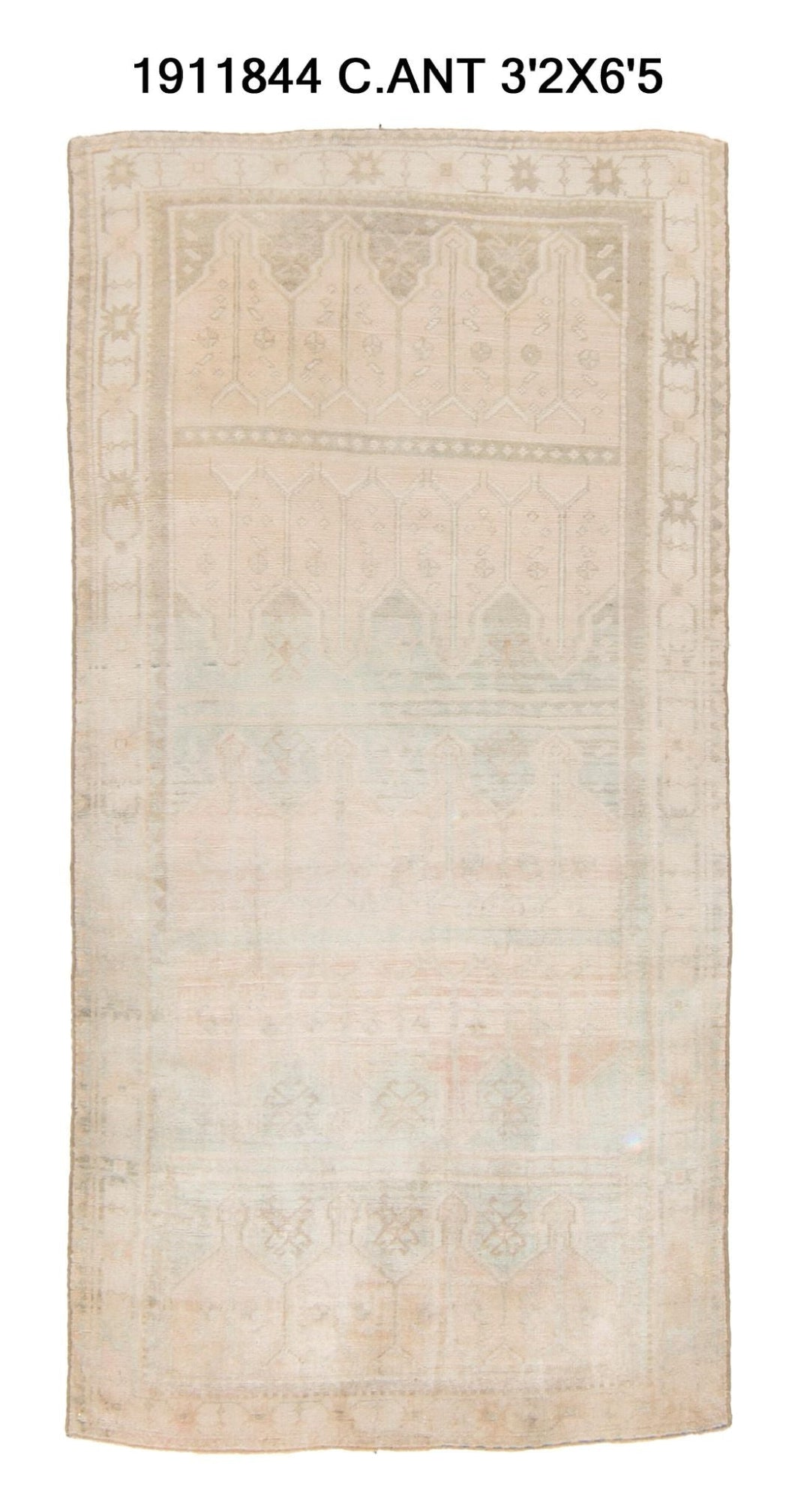 3x6 Old & Vintage Turkish Area Runner Rug