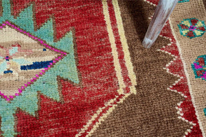 3x6 Red Vintage Turkish Area Rug