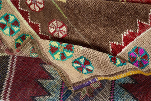 3x6 Red Vintage Turkish Area Rug
