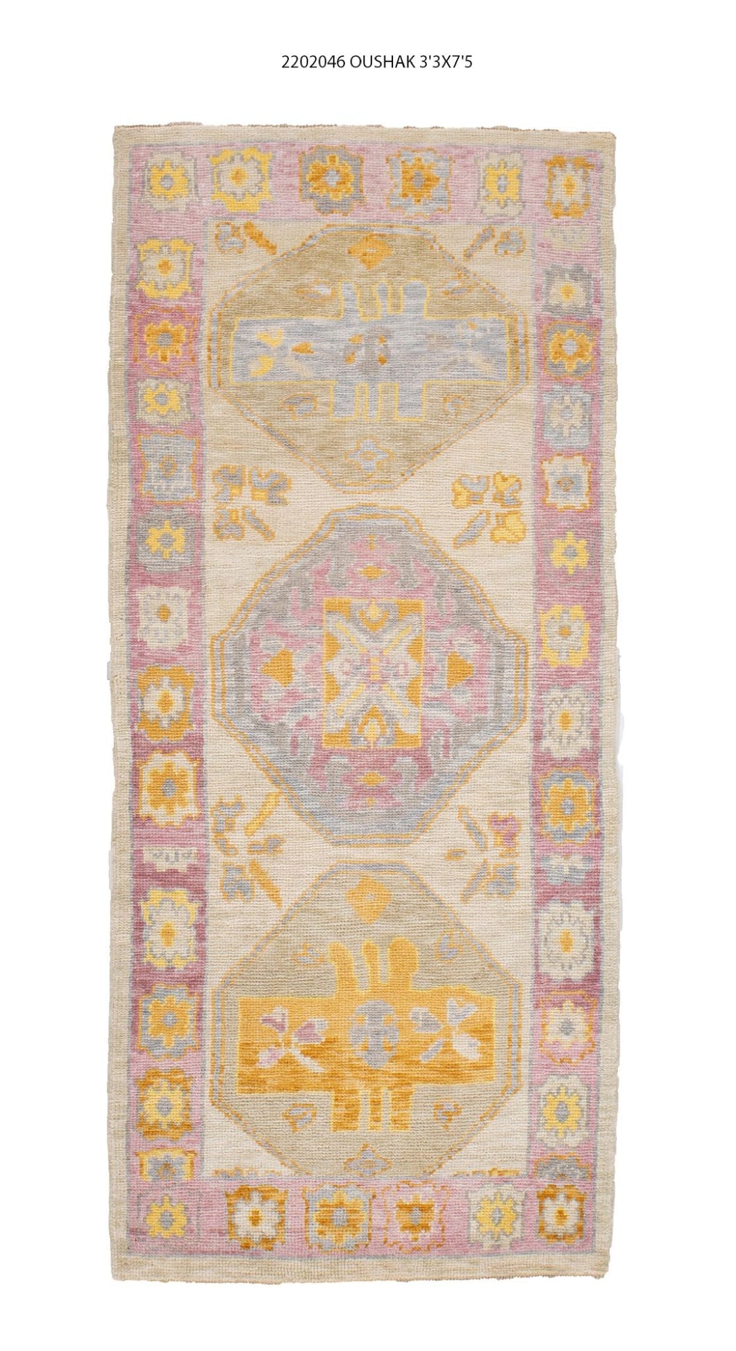 3x7 Modern Oushak Area Runner Rug