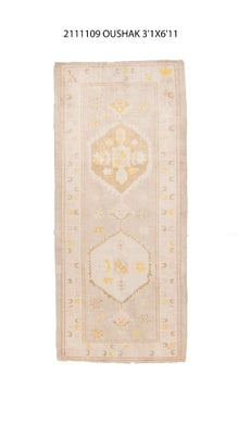 3x7 Modern Oushak Area Runner Rug