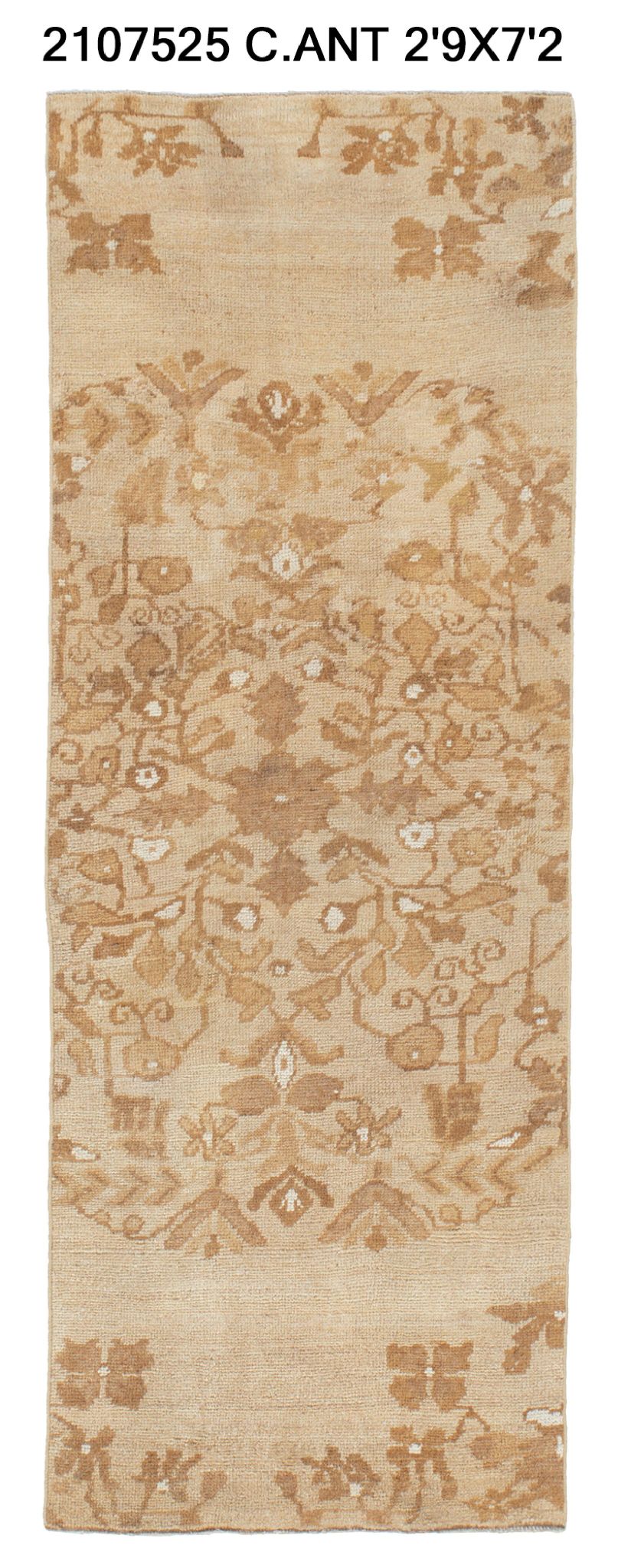 3x7 Old & Vintage Turkish Area Runner Rug