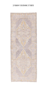3x8 Modern Oushak Area Runner Rug