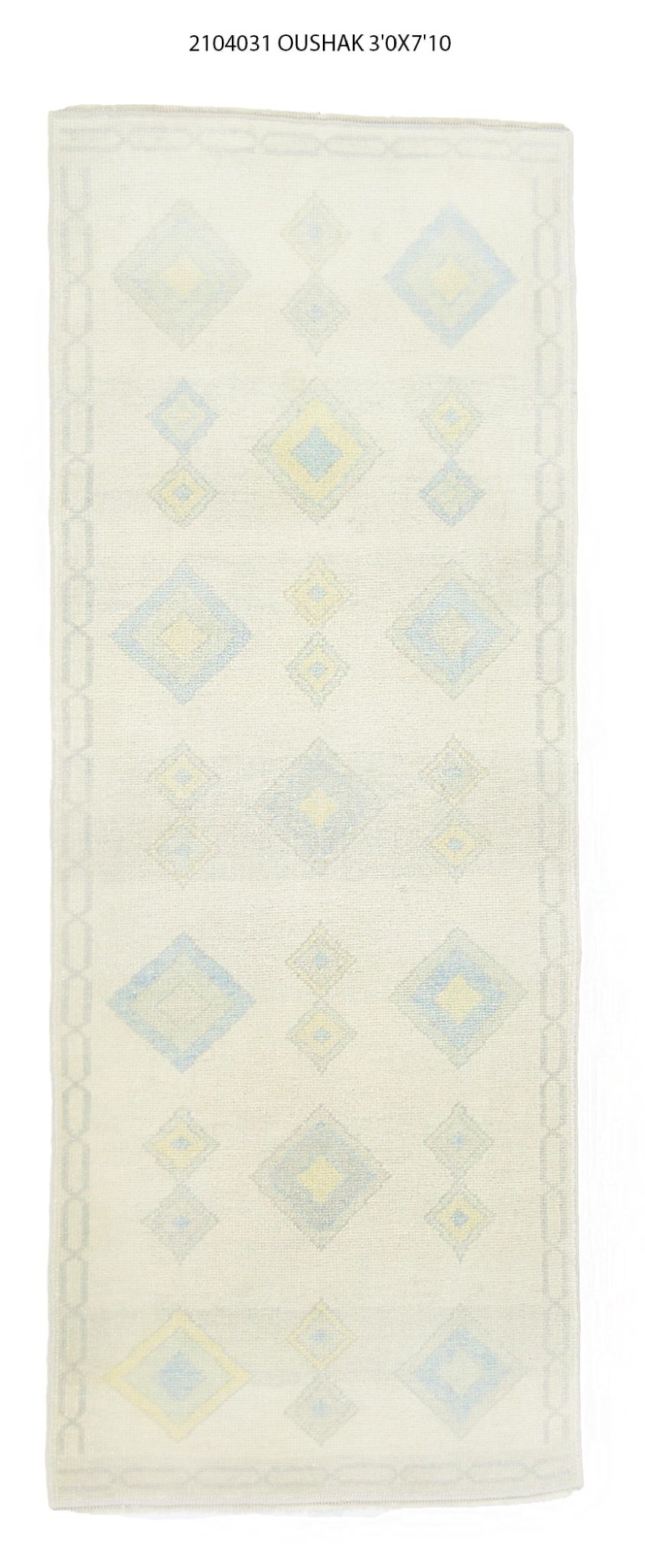 3x8 Modern Oushak Area Runner Rug