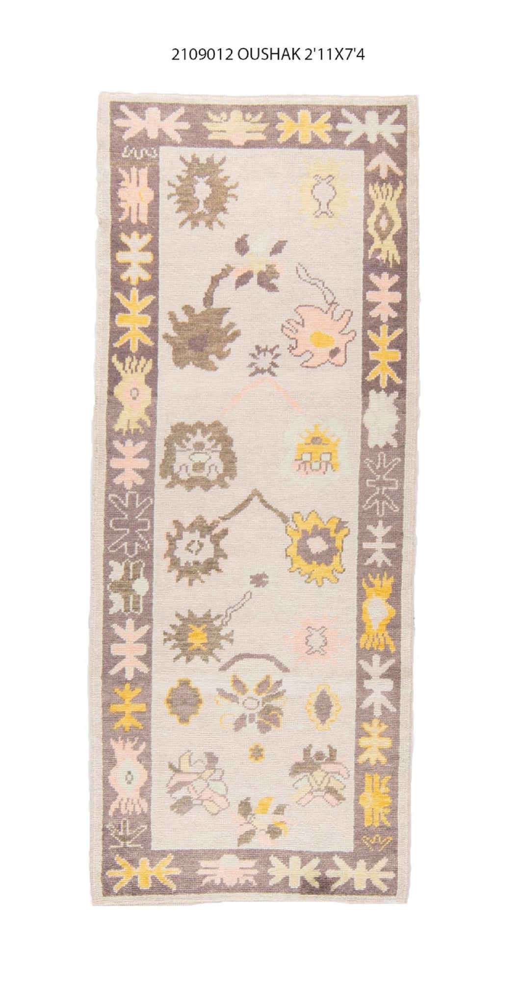 3x8 Modern Oushak Area Runner Rug