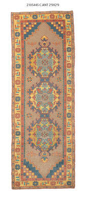 3x8 Old & Vintage Tukish Area Runner Rug