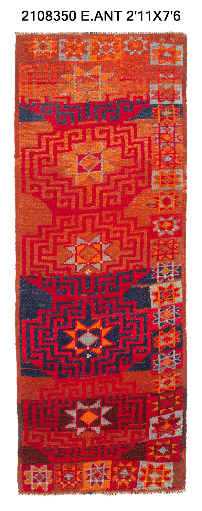 3x8 Old & Vintage Turkish Area Runner Rug