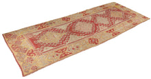 3x8 Red Vintage Turkish Runner Rug
