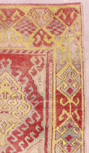 3x8 Red Vintage Turkish Runner Rug