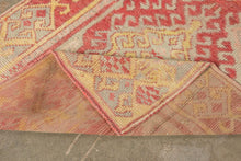 3x8 Red Vintage Turkish Runner Rug