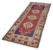 3x9 Colorful Old & Vintage Turkish Runner Rug