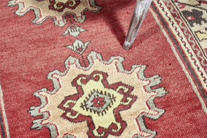 3x9 Colorful Old & Vintage Turkish Runner Rug