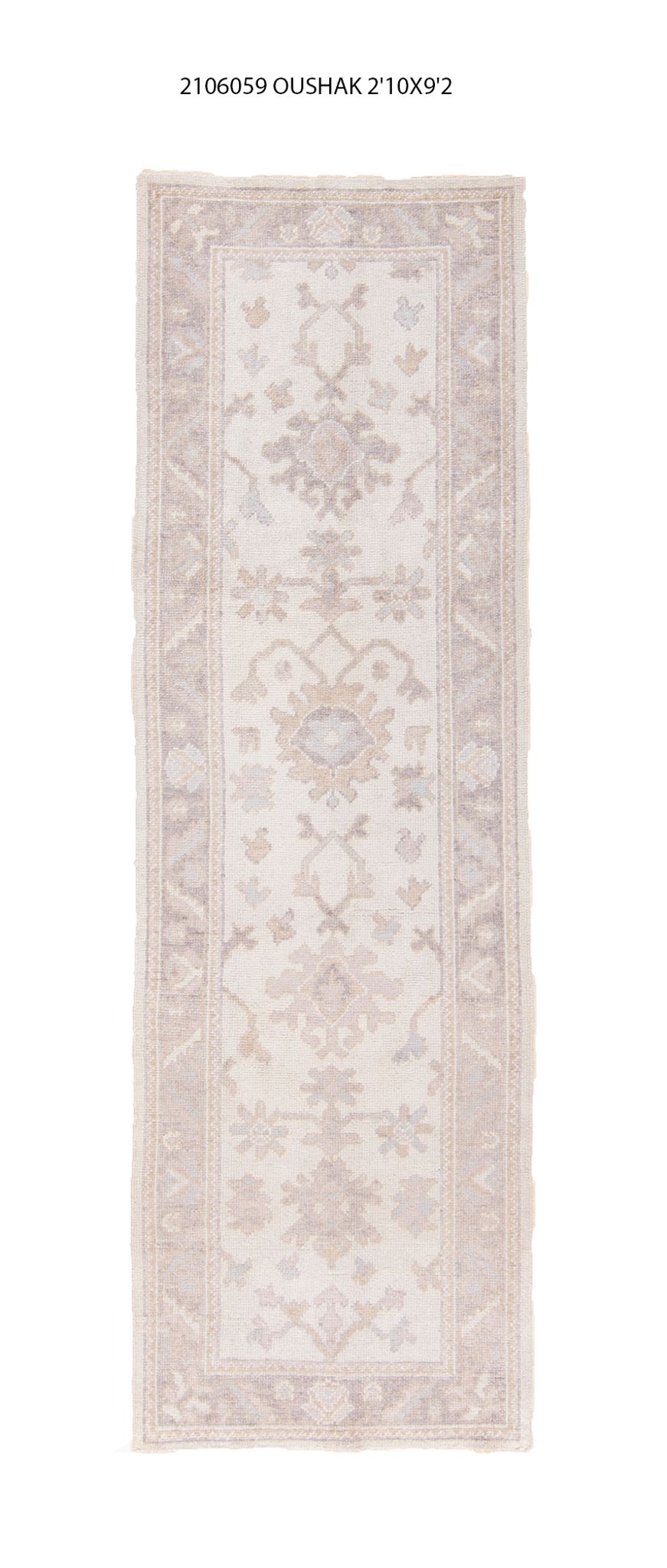 3x9 Modern Oushak Area Runner Rug