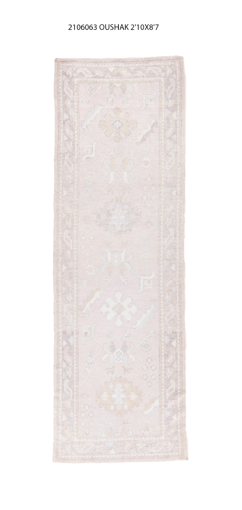 3x9 Modern Oushak Area Runner Rug