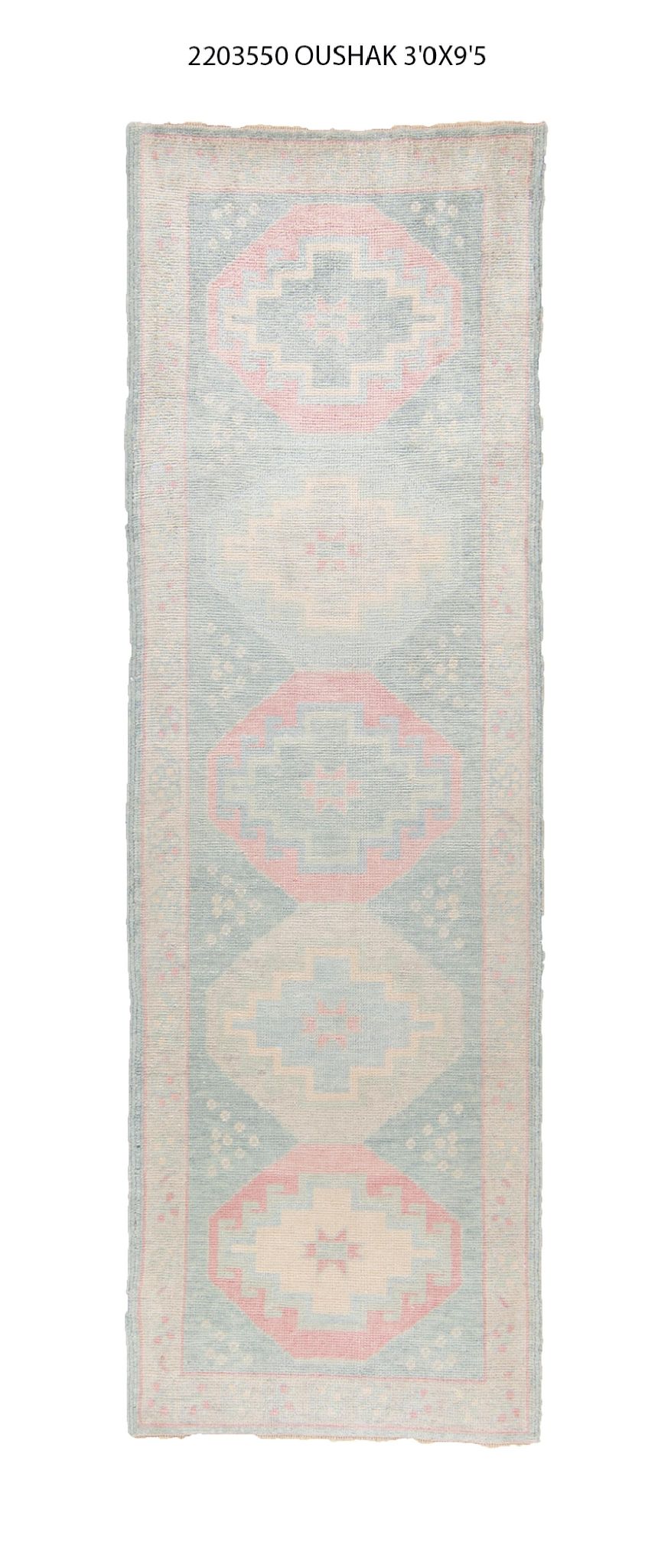 3x9 Modern Oushak Area Runner Rug