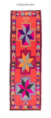 3x9 Old & Vintage Turkish Area Runner Rug