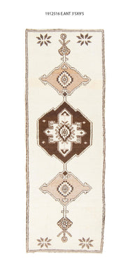 3x9 Old & Vintage Turkish Area Runner Rug