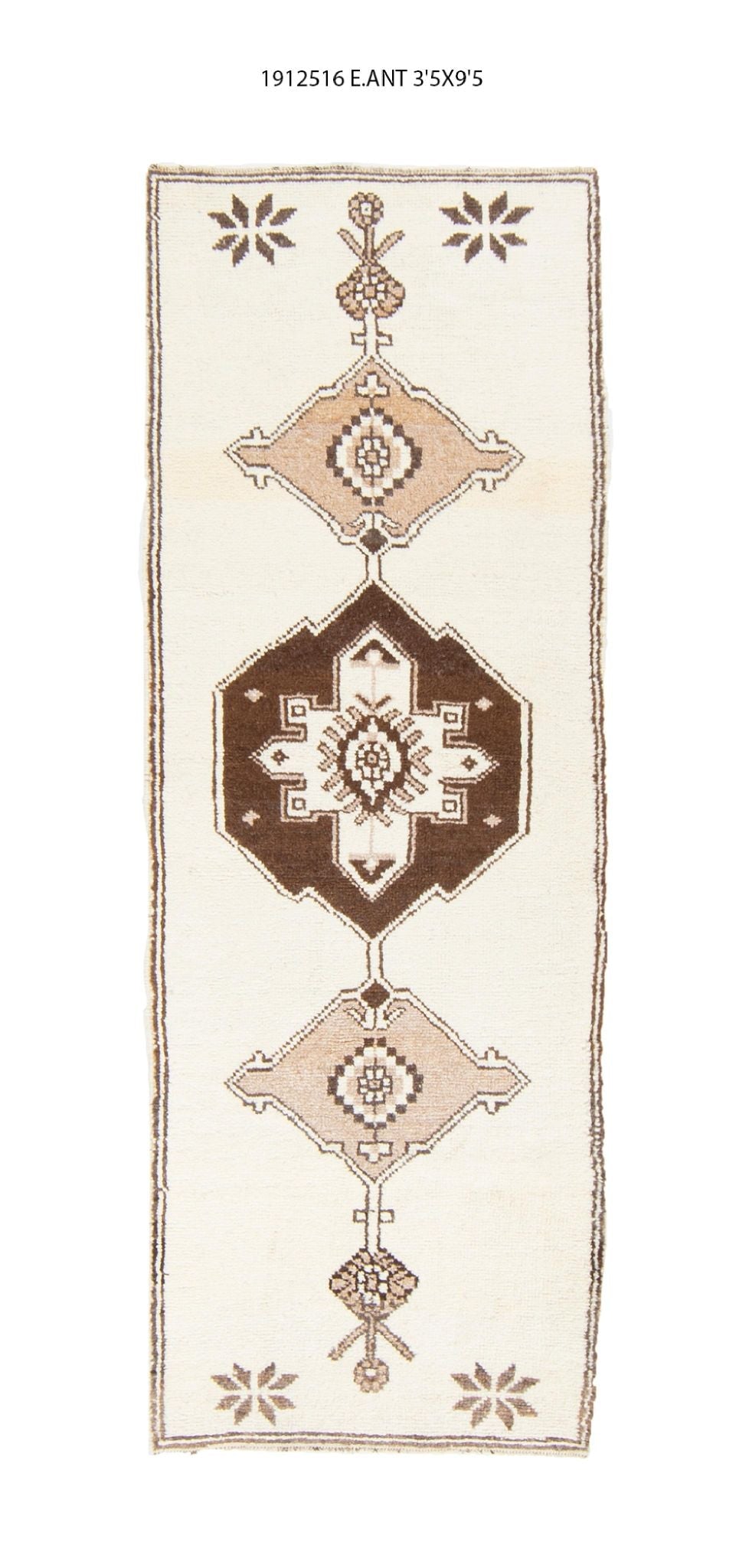 3x9 Old & Vintage Turkish Area Runner Rug