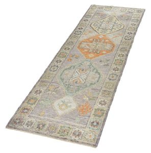 3x9 Soft Modern Oushak Runner Rug