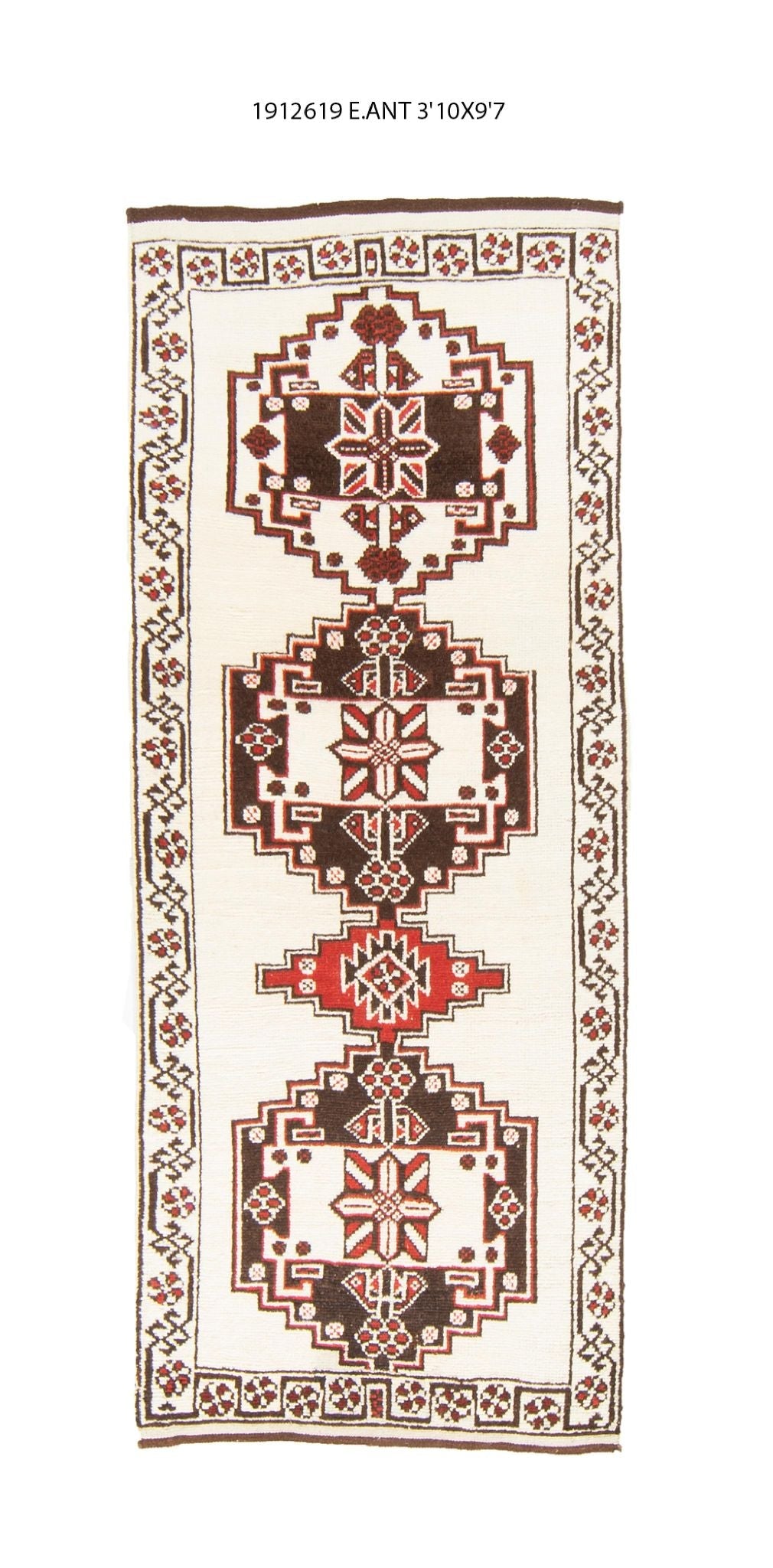 4x10 Old & Vintage Turkish Area Runner Rug