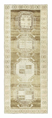 4x11 Colorful Old & Vintage Turkish Runner Rug