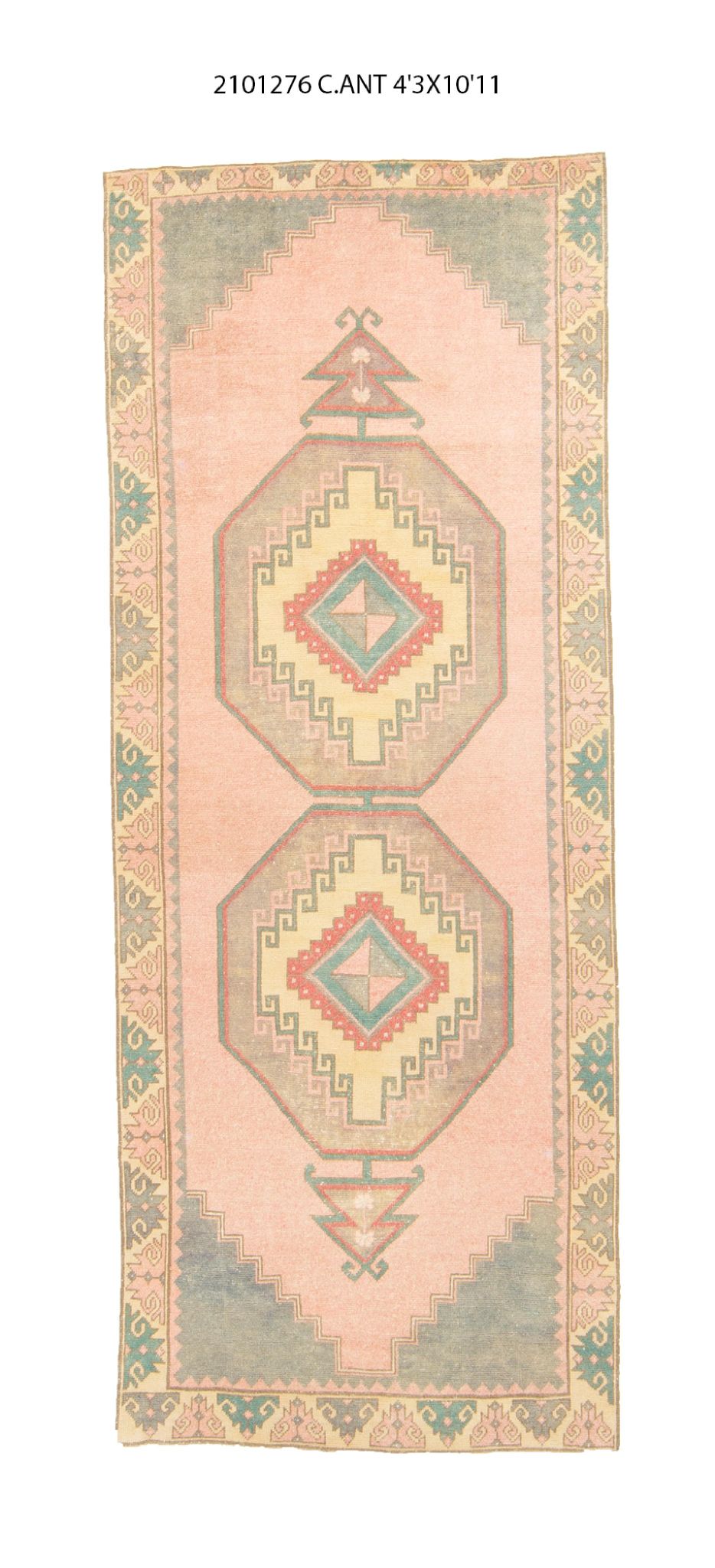 4x11 Old & Vintage Turkish Area Rug
