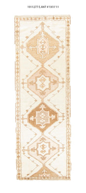4x11 Old& Vintage Turkish Area Runner Rug