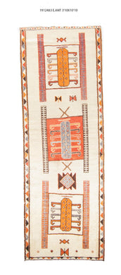4x11 Old & Vintage Turkish Area Runner Rug