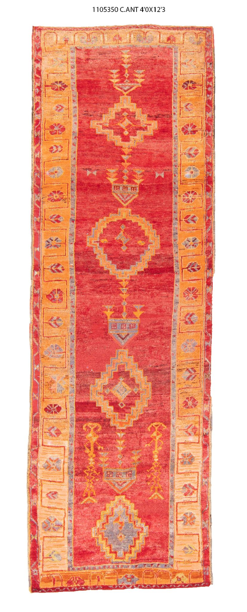 4x12 Old & Vintage Turkish Area Runne Rug