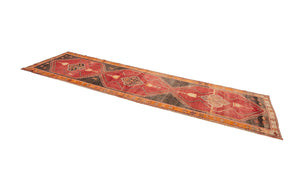 4x12 Old & Vintage Turkish Area Runner Rug