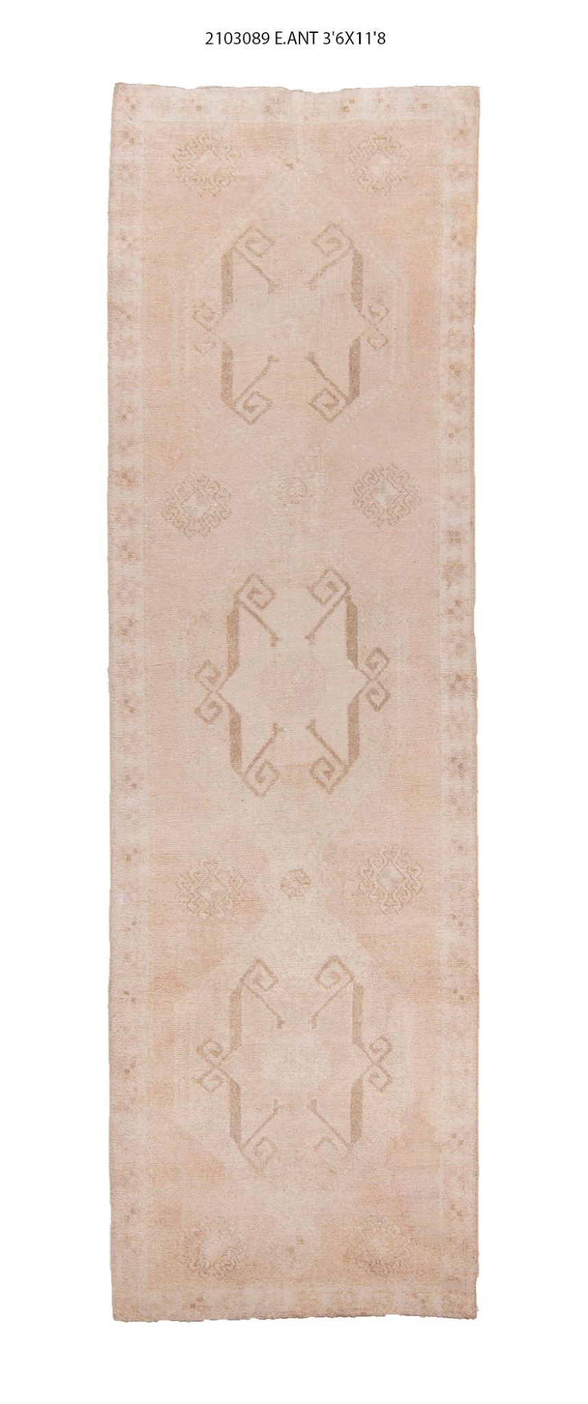 4x12 Old & Vintage Turkish Area Runner Rug