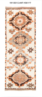 4x12 Old & Vintage Turkish Area Runner Rug