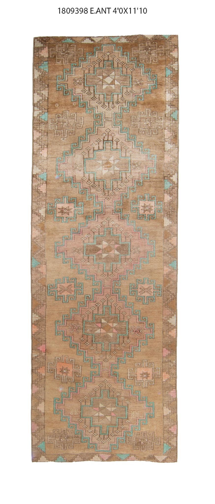 4x12 Old & Vintage Turkish Area Runner Rug