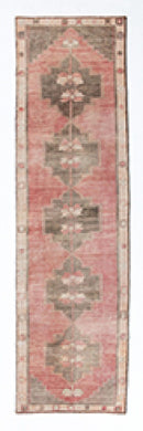 4x14 Colorful Vintage Turkish Runner Rug