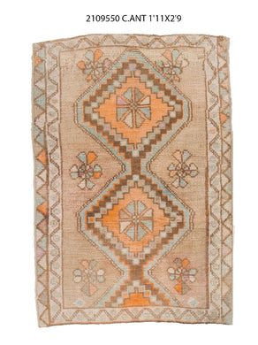 4x3 Old & Vintage Turkish Area Rug