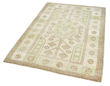 4x5 Colorful Old & Vintage Turkish Area Rug