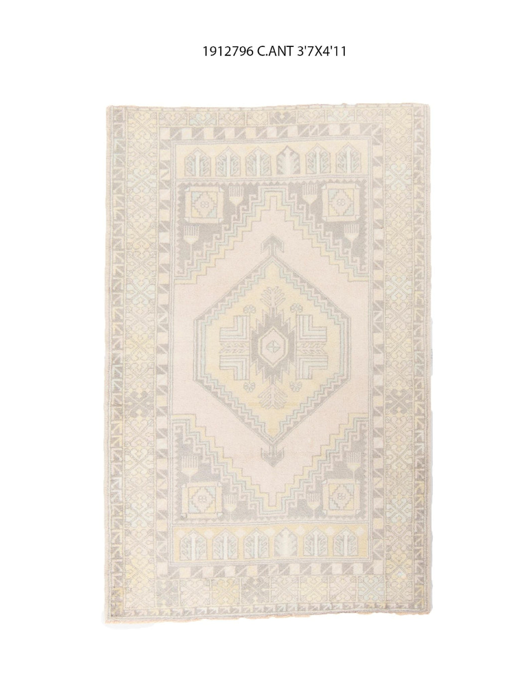 4x5 Old& Vintage Turkish Area Rug