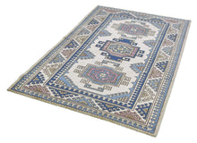 4x6 Beige & Steel Blue & Gray Purple Soft Vintage Turkish Area Rug