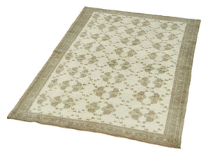 4x6 Light Sea Green & Sage Green Soft Old & Vintage Turkish Area Rug