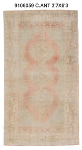 4x6 Old & Vintage Turkish Area Rug