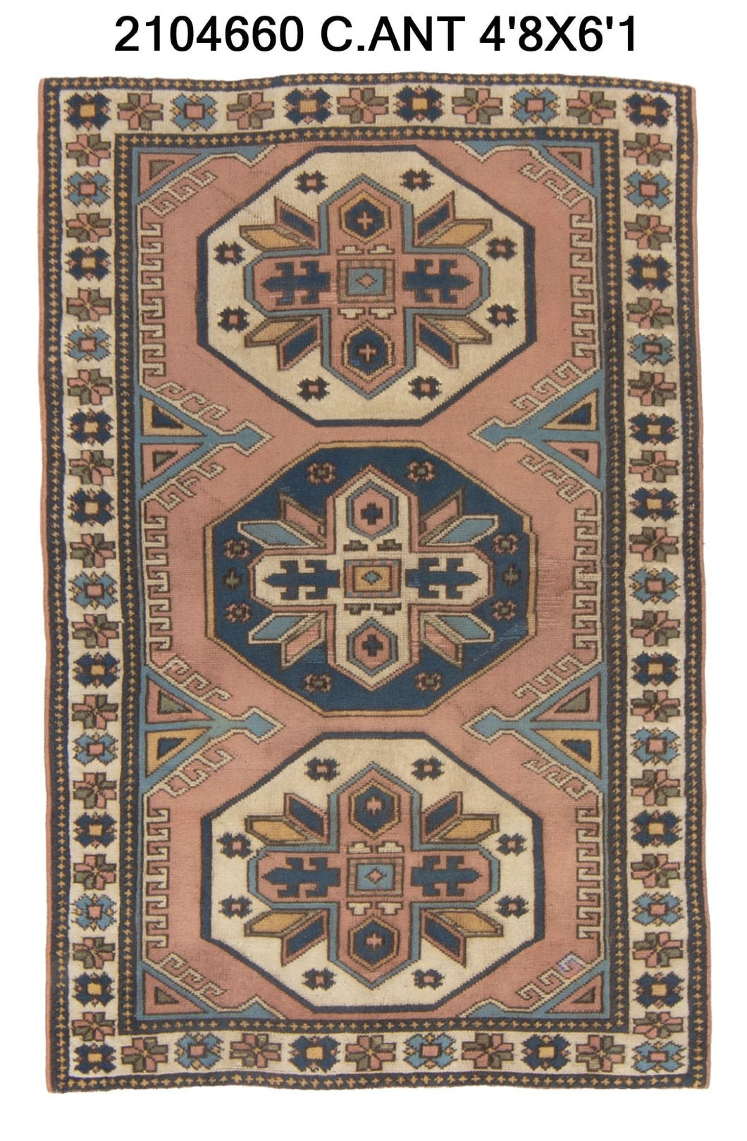 4x6 Old & Vintage Turkish Area Rug