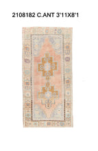 4x6 Old& Vintage Turkish Area Rug