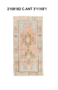 4x6 Old& Vintage Turkish Area Rug