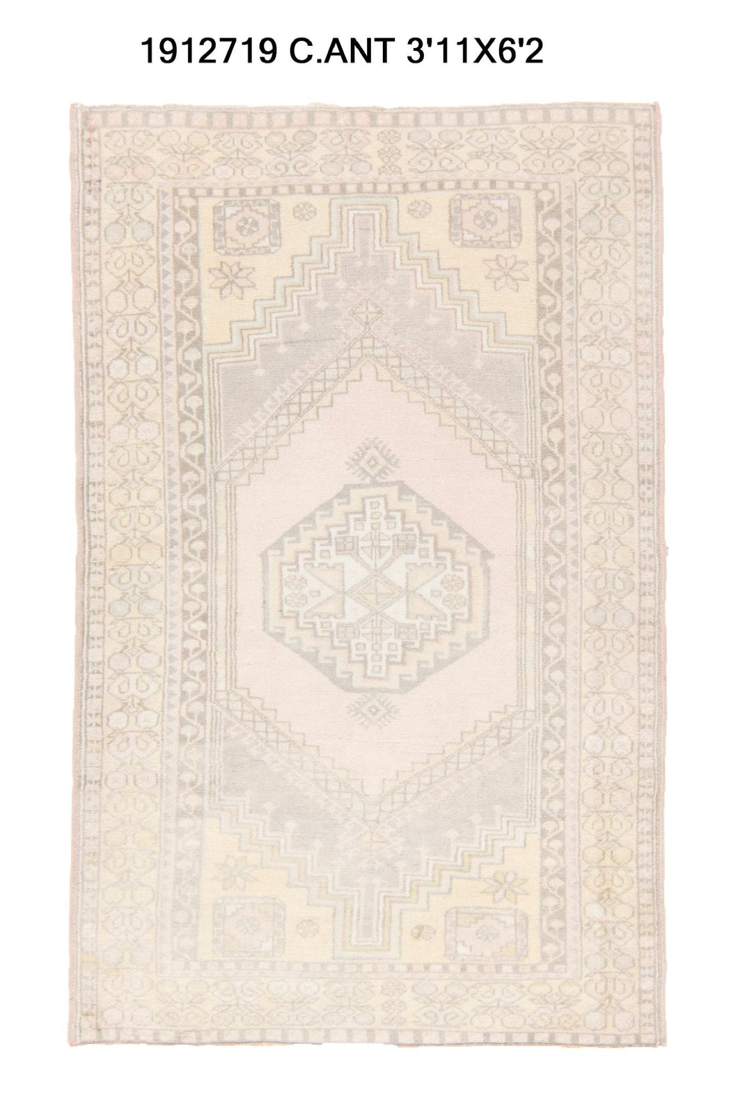 4x6 Old & Vintage Turkish Area Rug