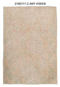 4x6 Old & Vintage Turkish Area Rug