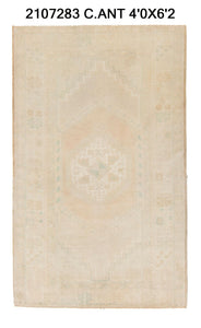 4x6 Old & Vintage Turkish Area Rug