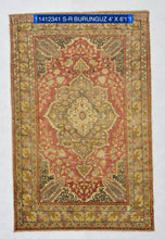 4x6 Red Old & Vintage Turkish Area Rug